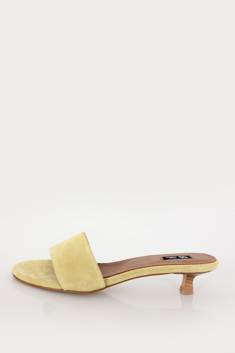 Butter Yellow Mini Topuklu Terlik 24471