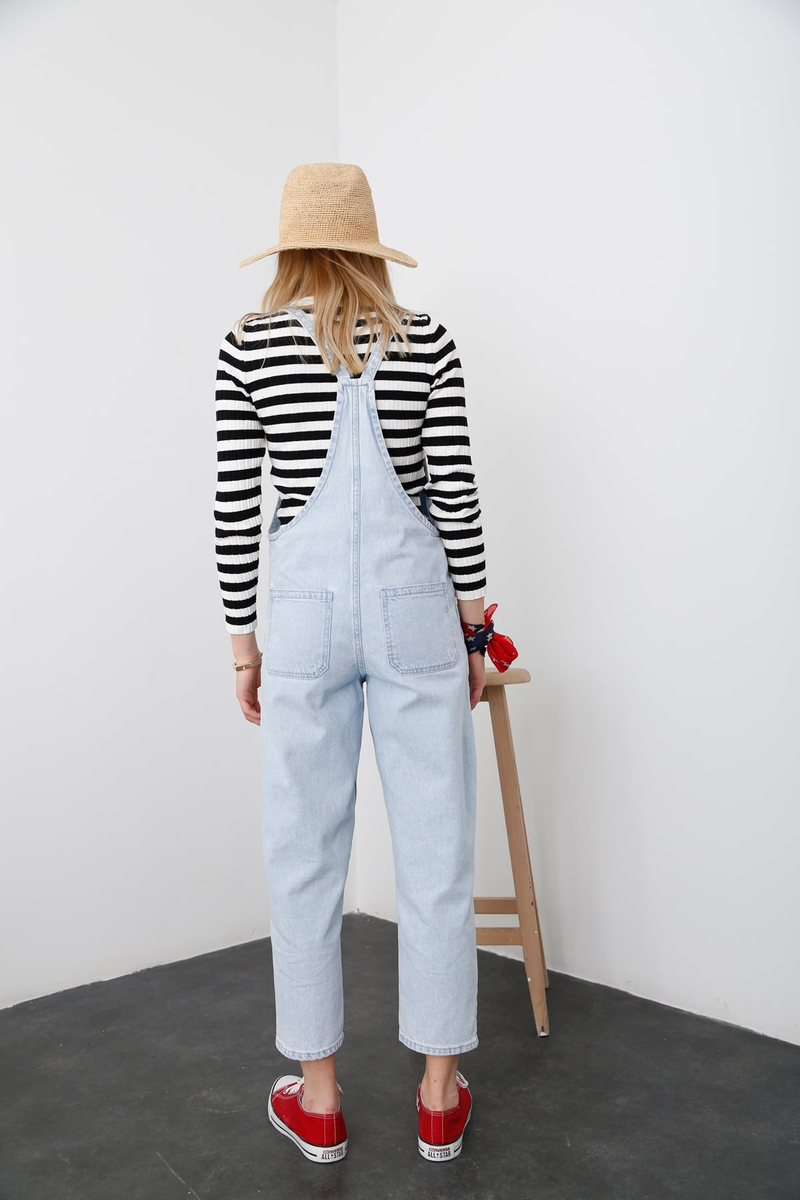 Buz Mavi Jean Salopet 2277