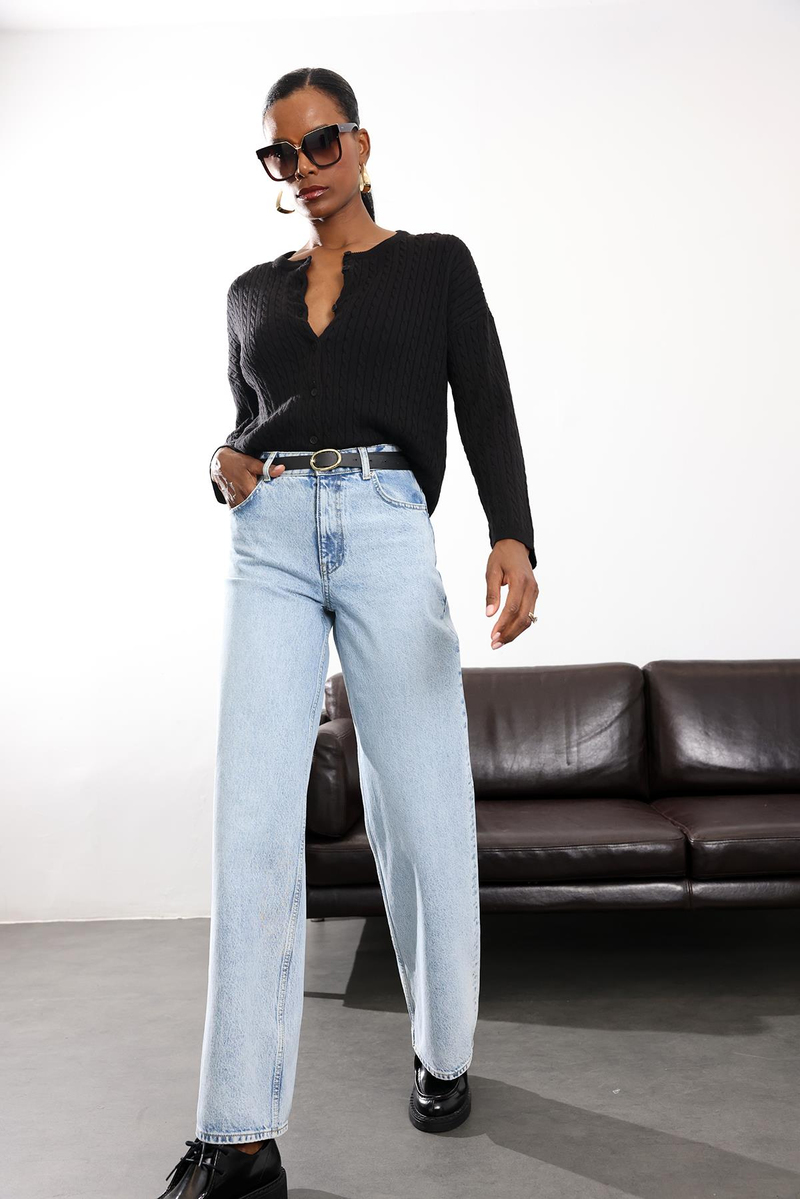 Buz Mavi Wide Leg Jean 