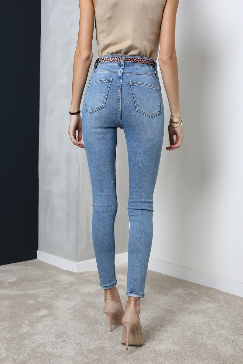 Buz Mavi Yüksek Bel Skinny Jean 1468