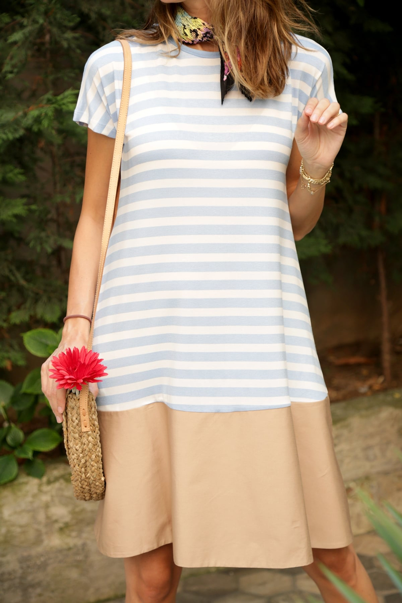 Camel Altı Poplin Çan Elbise 6044
