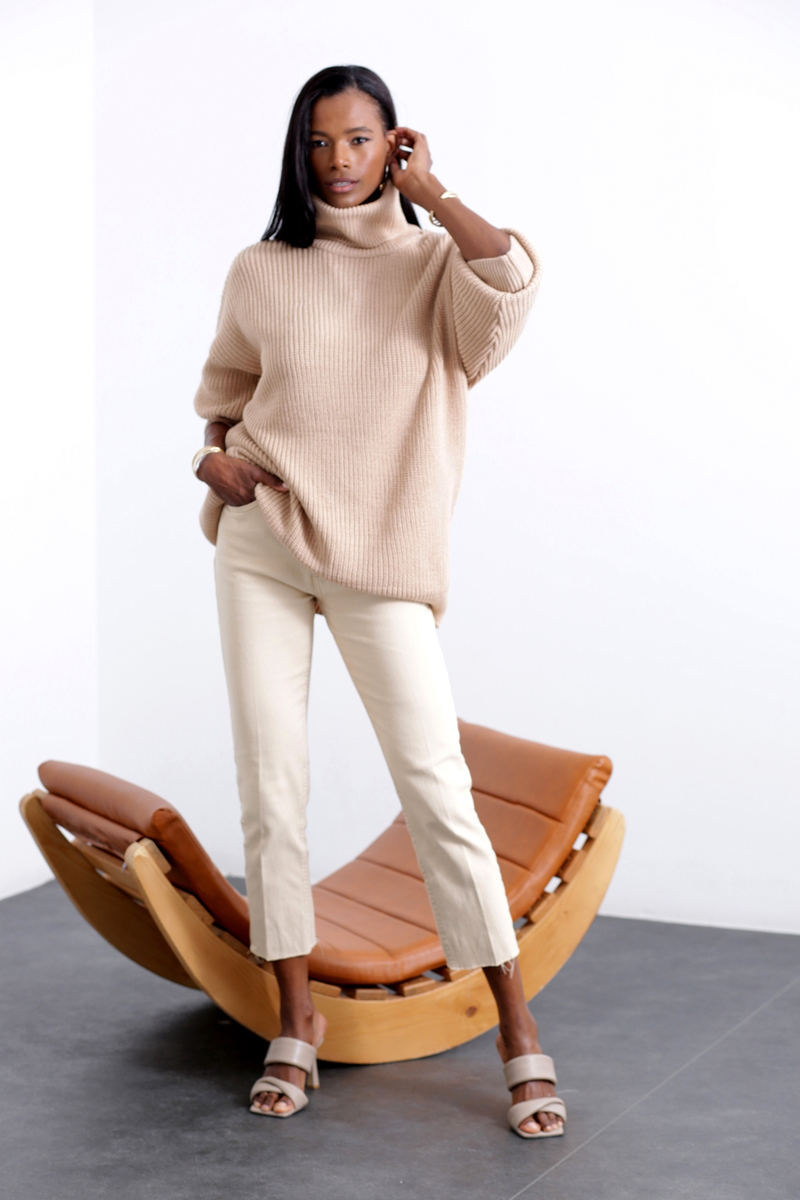 Camel Balıkçı Yaka Kazak 210226