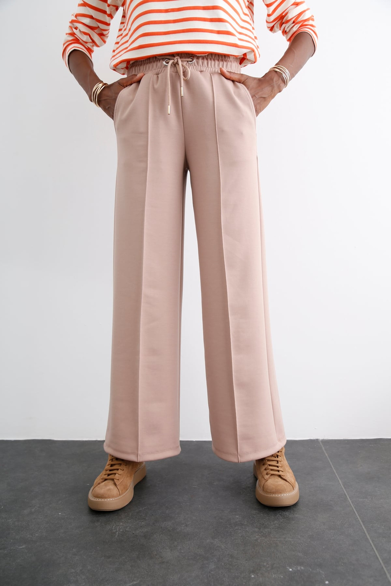 Camel Beli Bağcıklı Eşofman Pantolon 3476