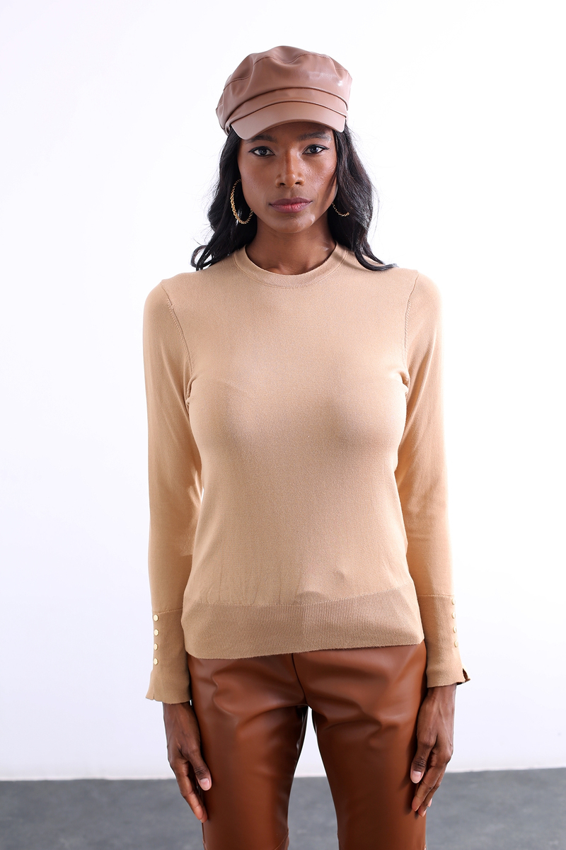 Camel Bisiklet Yaka Basic Triko 151026