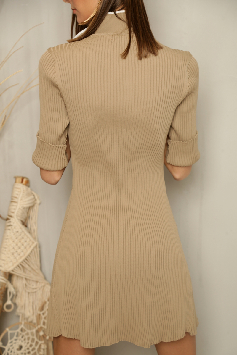 Camel Fitilli Mini Elbise 5240