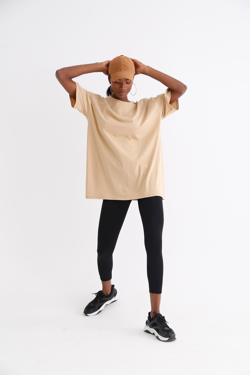 Camel Kısa Kol Basic Tshirt 1295