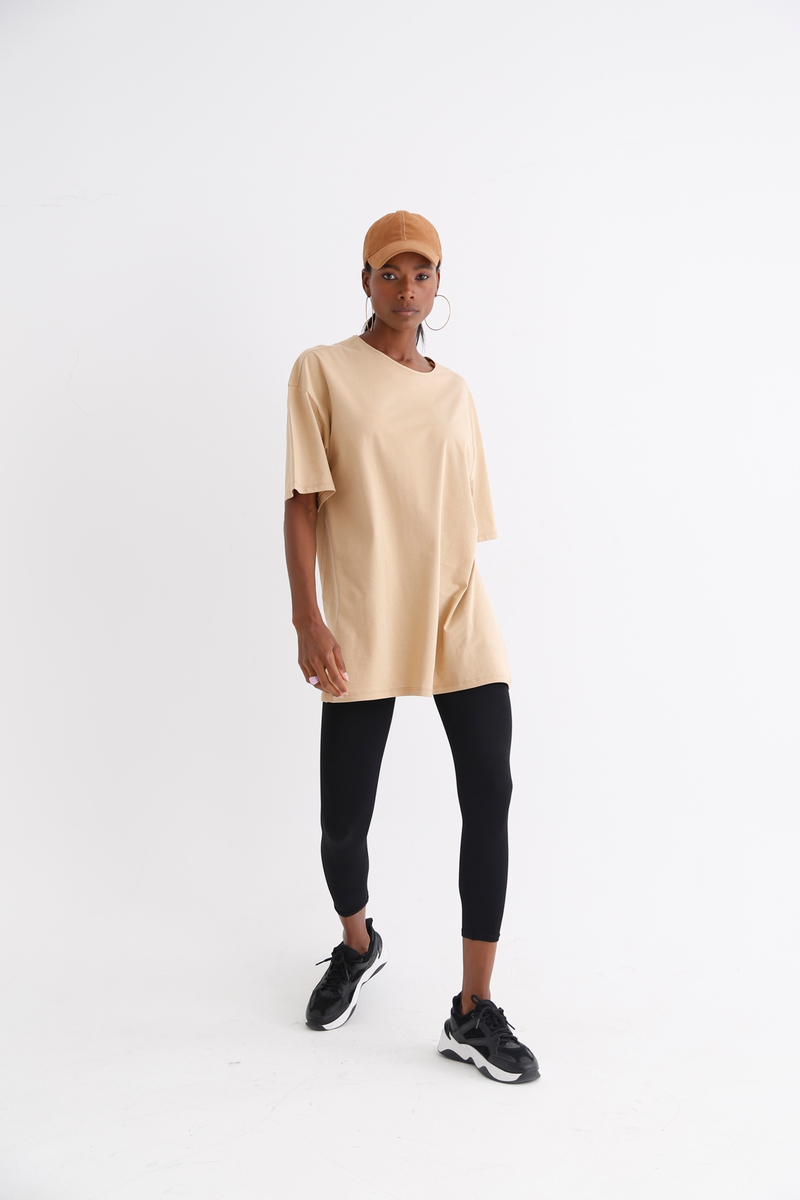 Camel Kısa Kol Basic Tshirt 1295