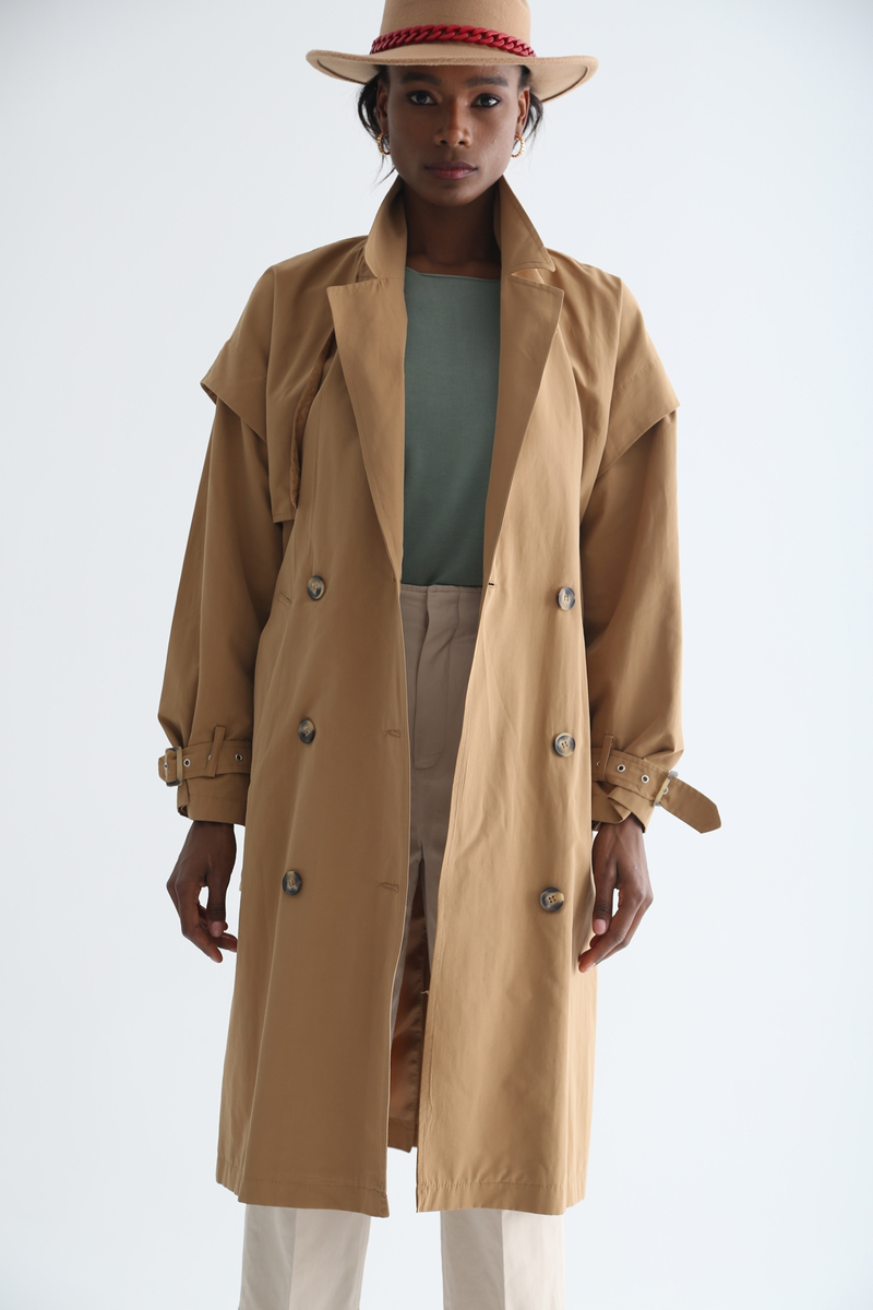 Camel Kruvaze Trenchcoat D87037