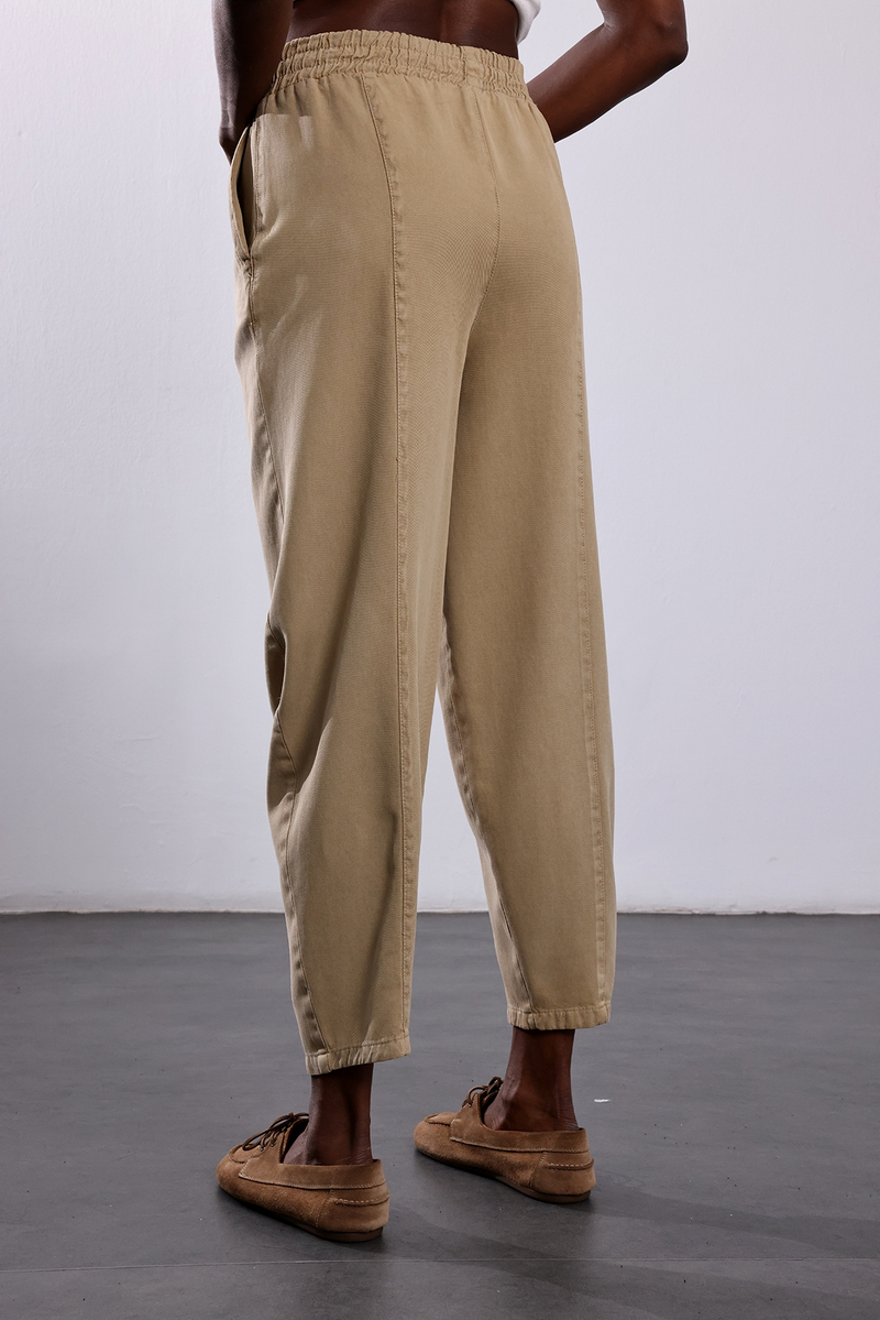 Camel Önden Dikişli Barrel Pantolon 031750
