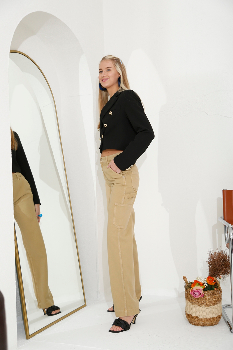 Camel Orta Bel Straight Fit Jean 2405