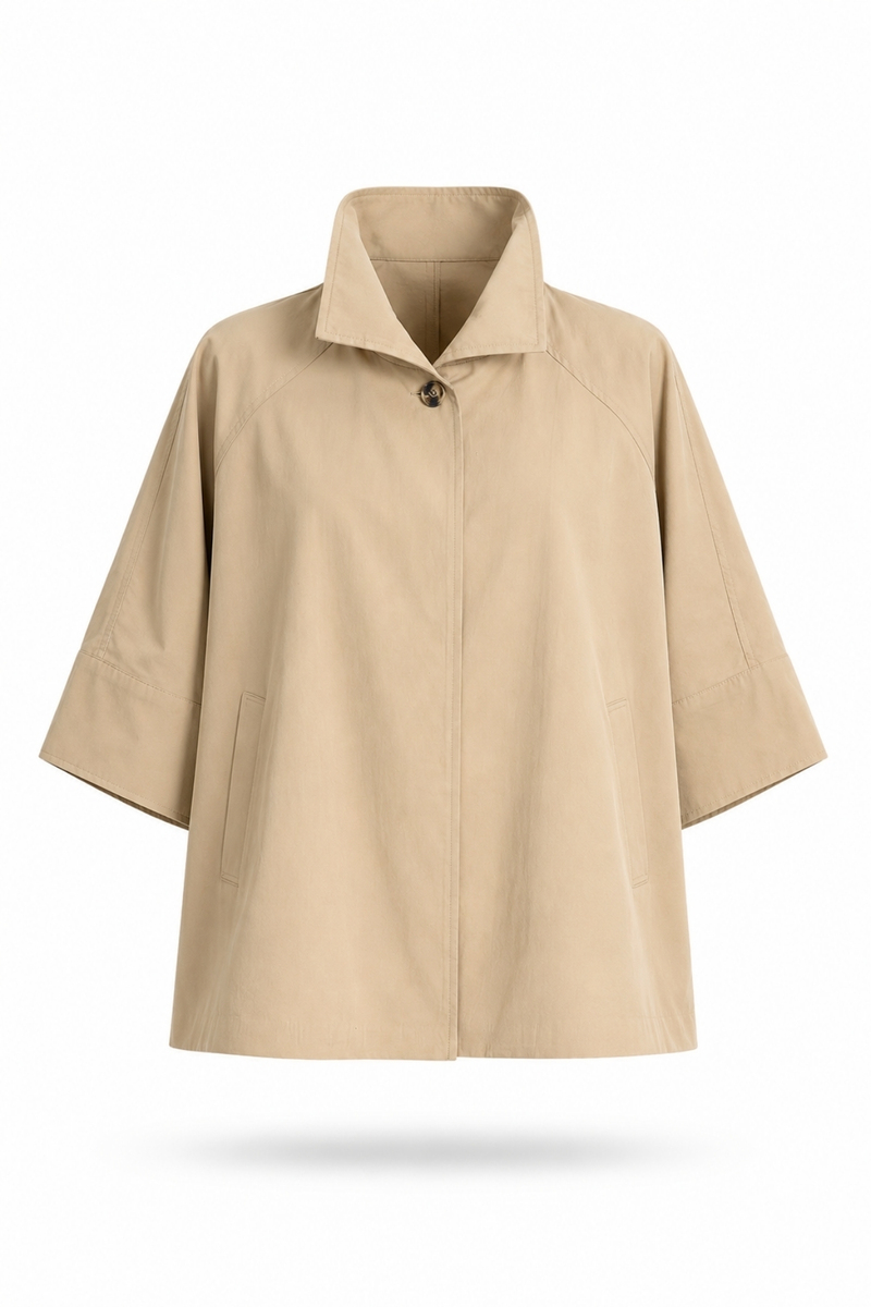 Camel Oversize Kısa Trençkot 87159