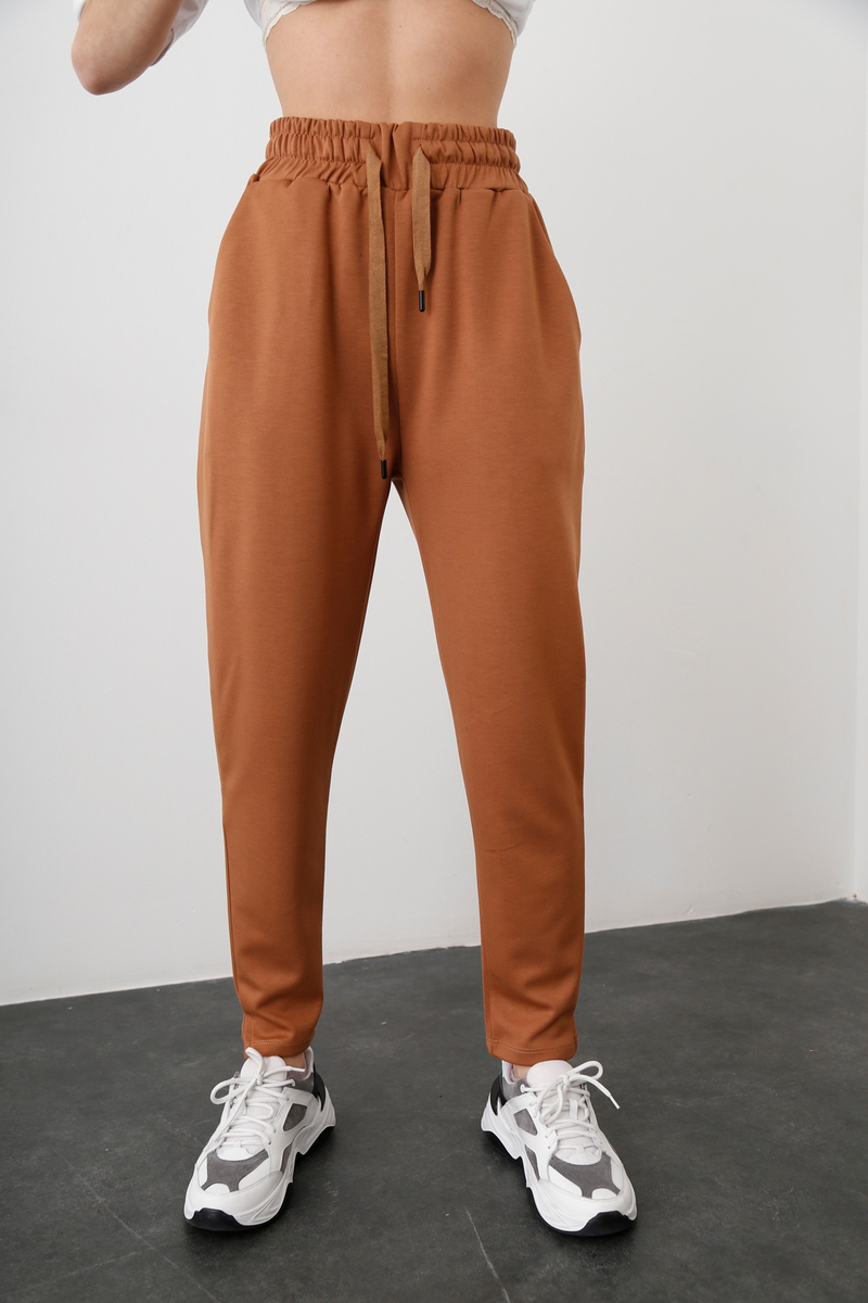Camel Paçası Yırtmaçlı Eşofman 3189