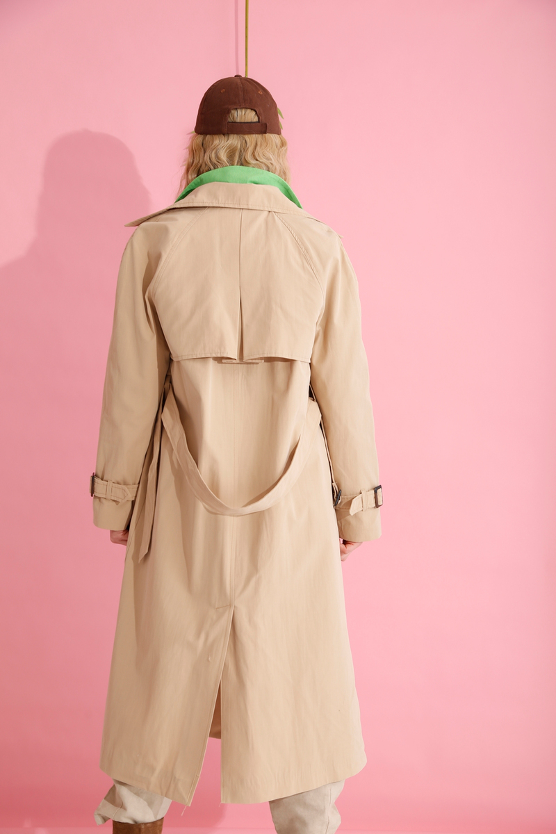 Camel Rüzgarlıklı Trenchcoat D87062