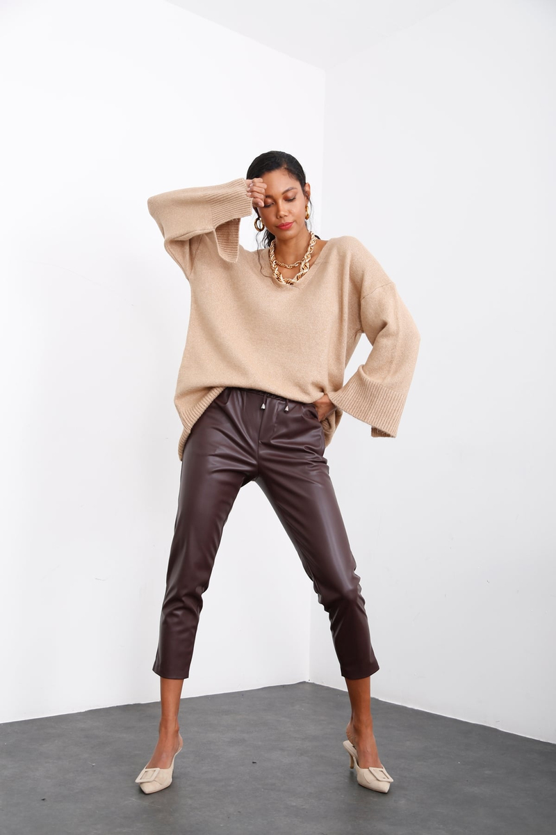 Camel V Yaka Oversize Triko 5616