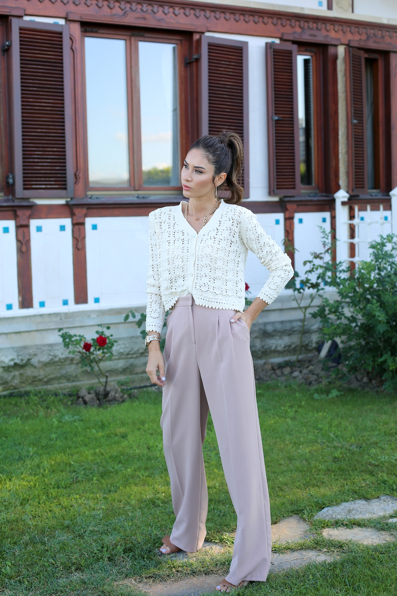 Deve Tüyü Geniş Paça Klasik Pantolon 11090