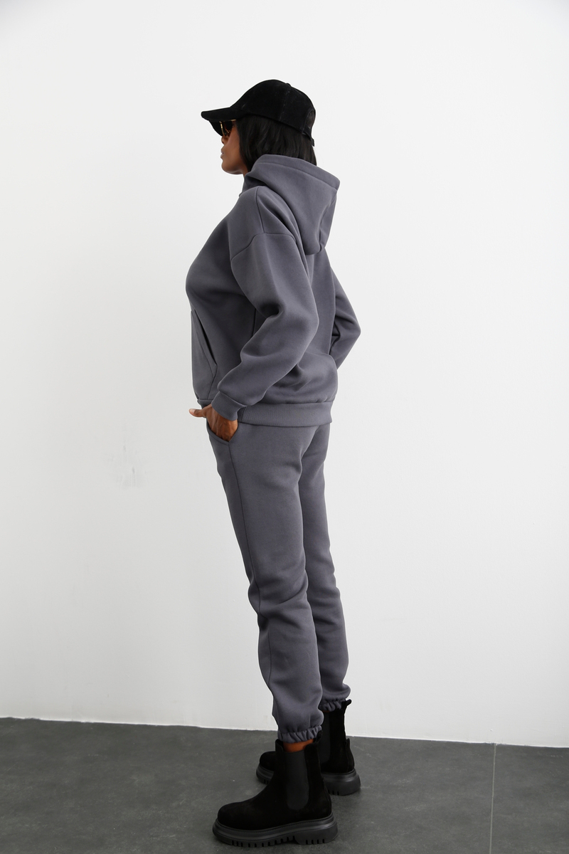 Duman Kapüşonlu Şardonlu Sweatshirt 