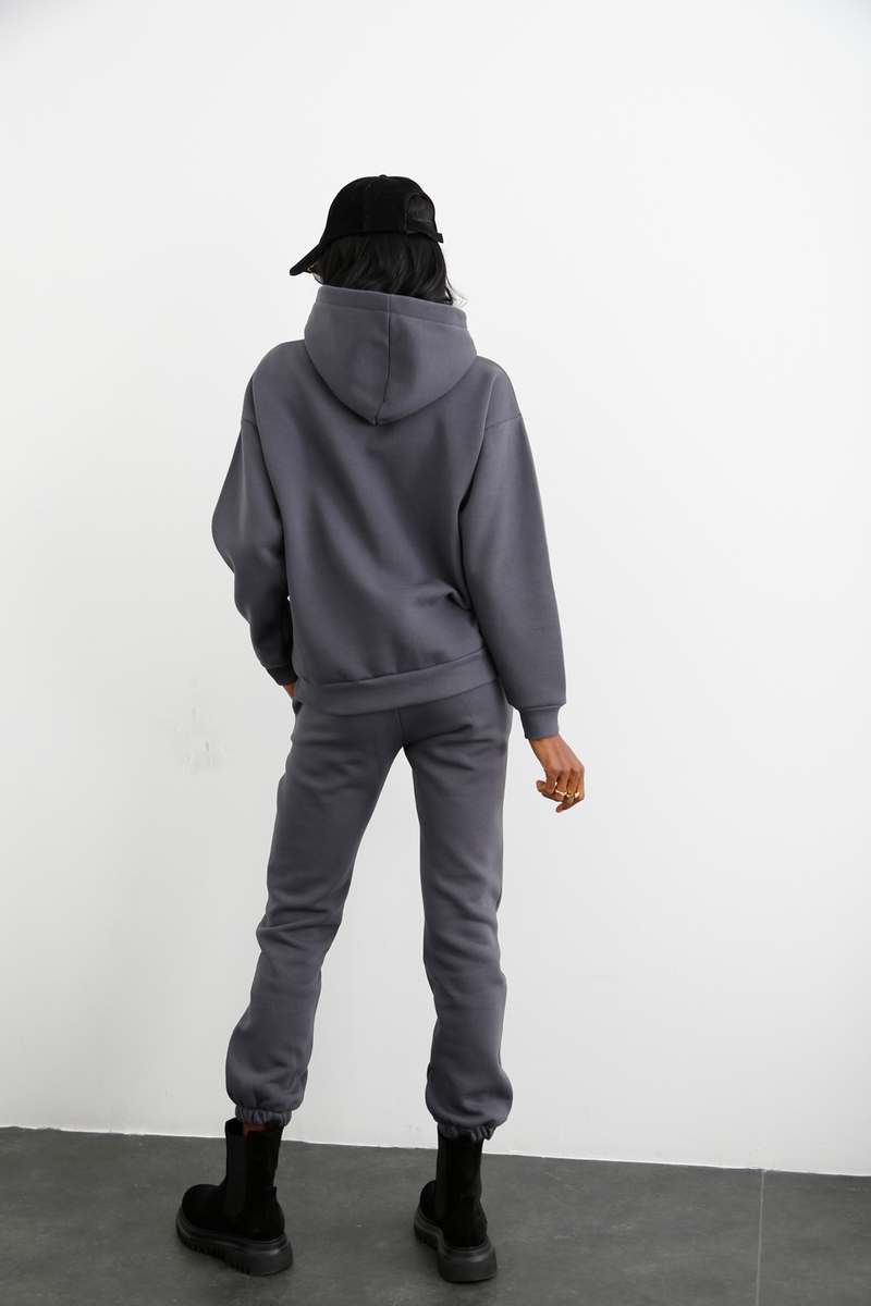 Duman Kapüşonlu Şardonlu Sweatshirt 