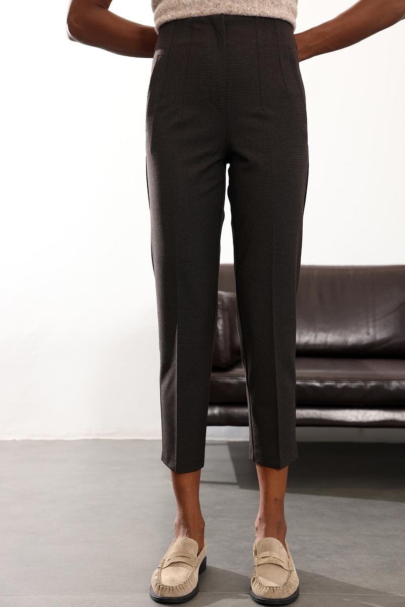 Efektli Kahve Flatolu Pantolon 5113