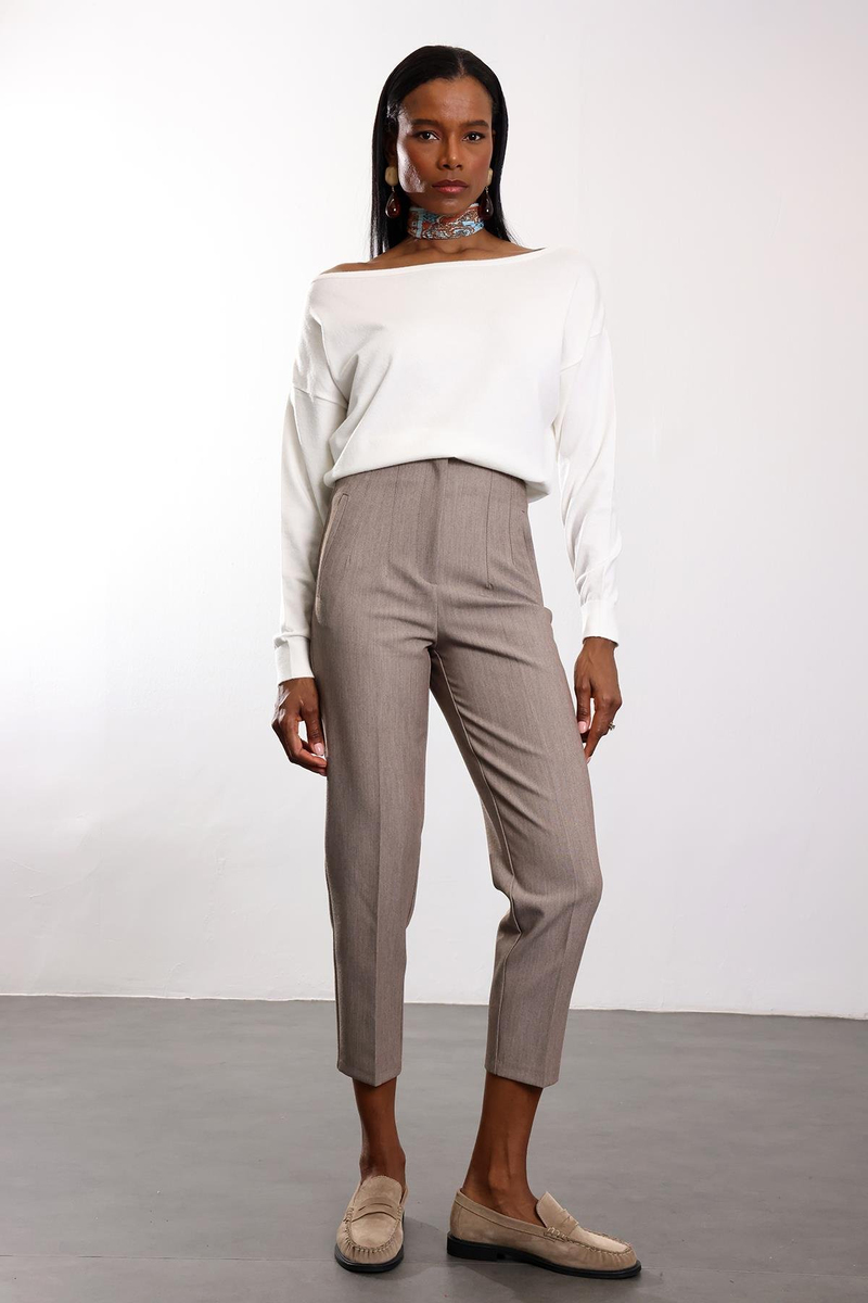 Efektli Vizon Flatolu Pantolon 5113