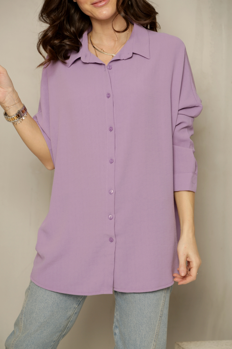 Eflatun Oversize Gömlek 4585