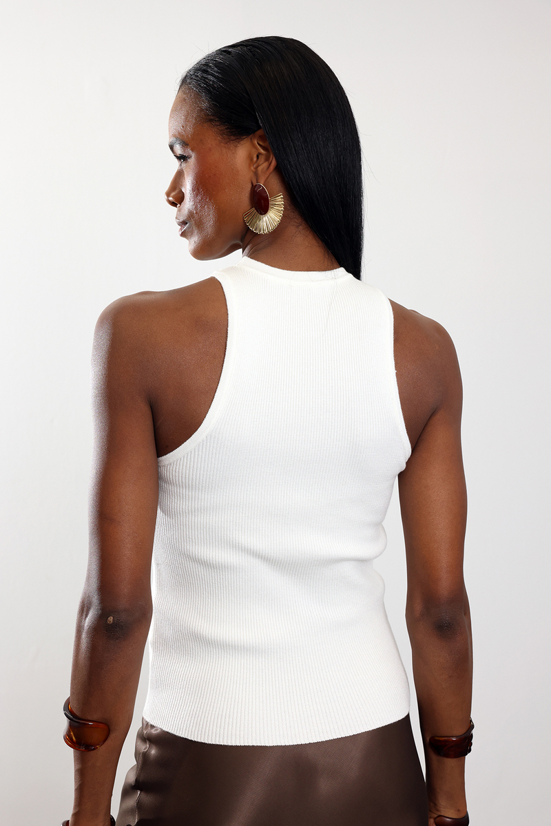 Ekru Bisiklet Yaka Fitilli Atlet 0001