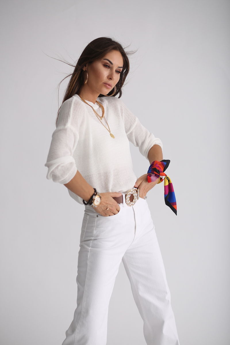 Ekru Büstiyer Triko Takım 11526