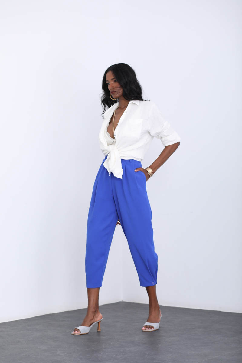 Ekru Çift Cepli Müslin Gömlek 