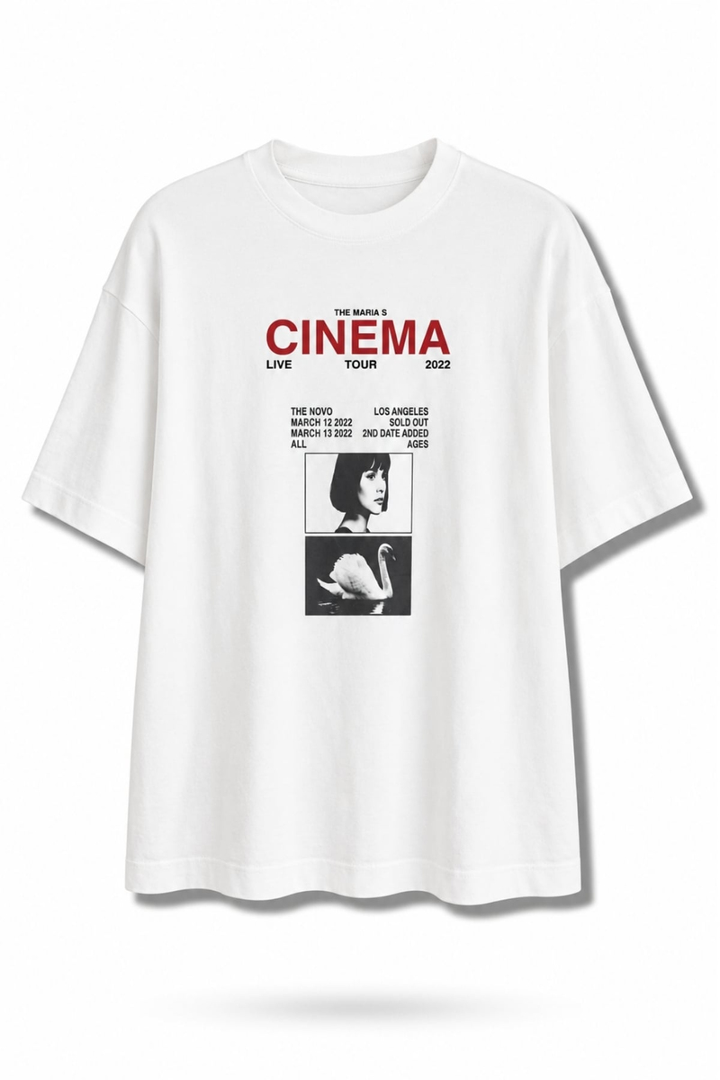 Ekru Cinema Baskılı Tişört 261061