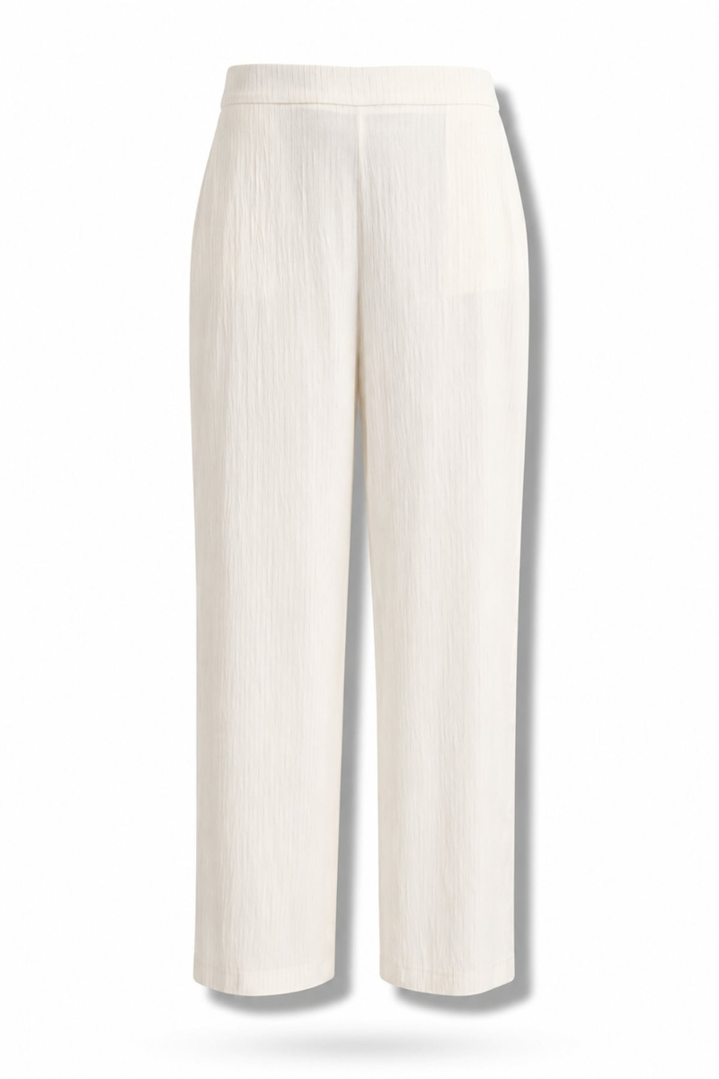 Ekru Çizgili Dökümlü Pantolon 031677