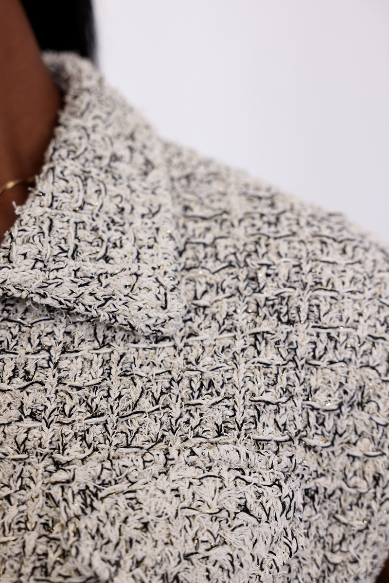 Ekru Düğmeli Tüvit Yelek 
