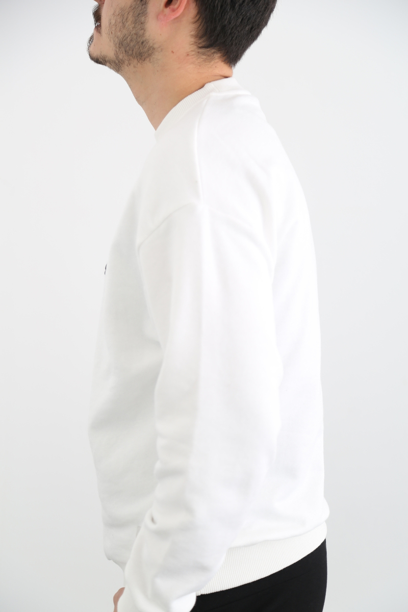 Ekru Erkek No Problem Baskılı Sweatshirt 21592