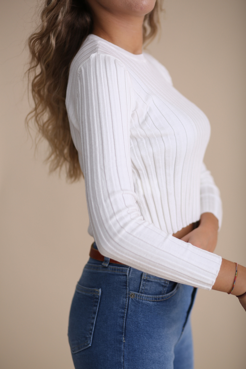 Ekru Fitilli Basic Triko 90718