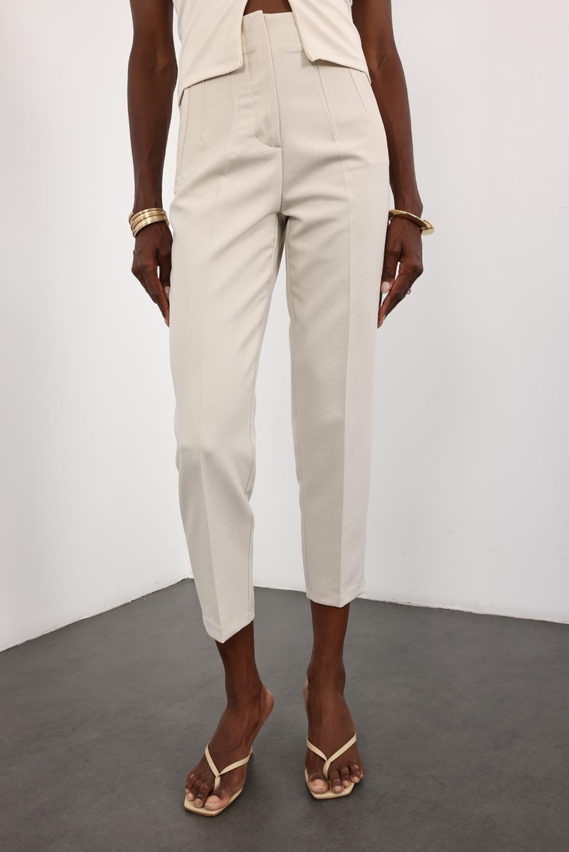 Ekru Flatolu Pantolon 5113