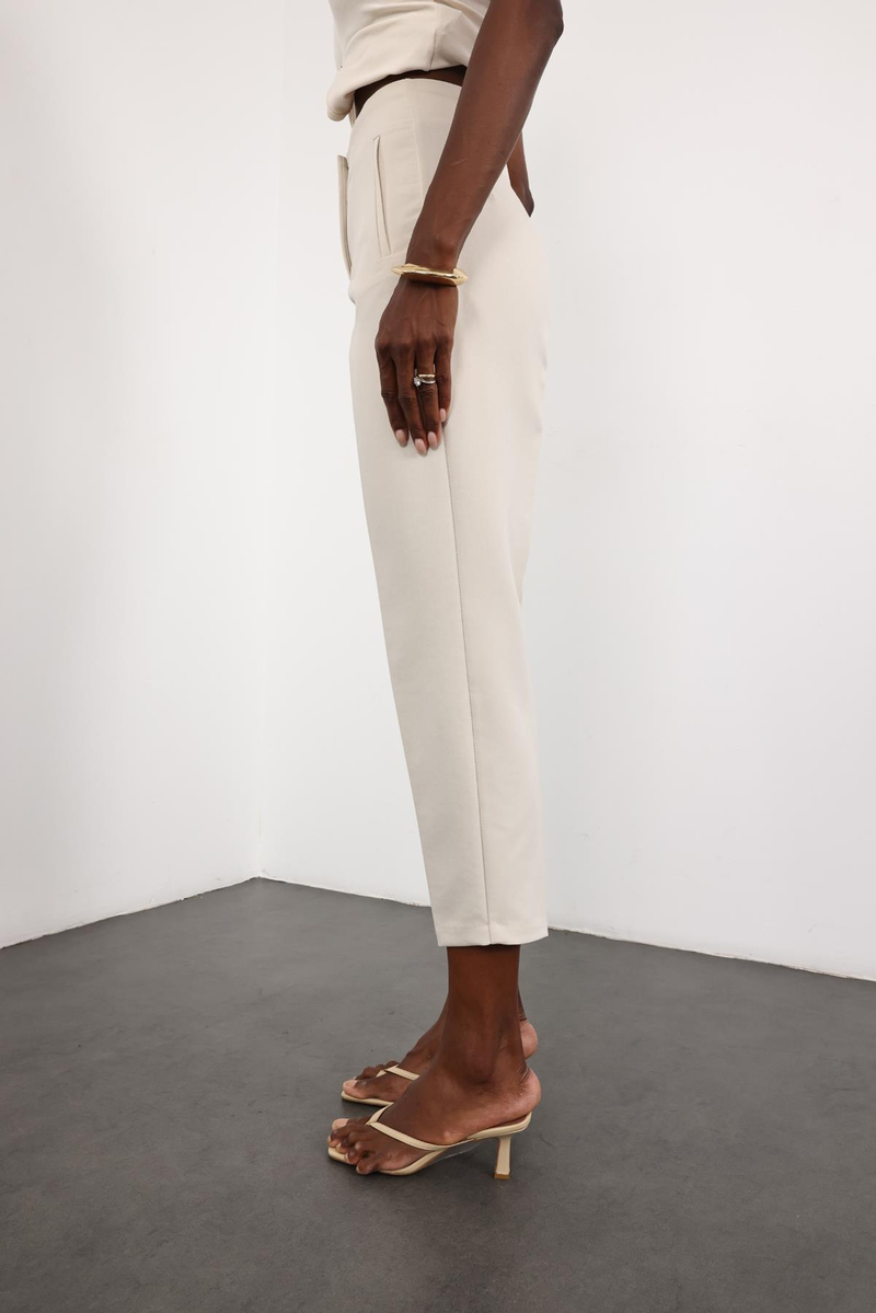 Ekru Flatolu Pantolon 5113