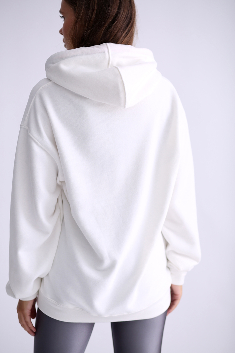 Ekru Gökkuşağı Bağcıklı Sweatshirt 