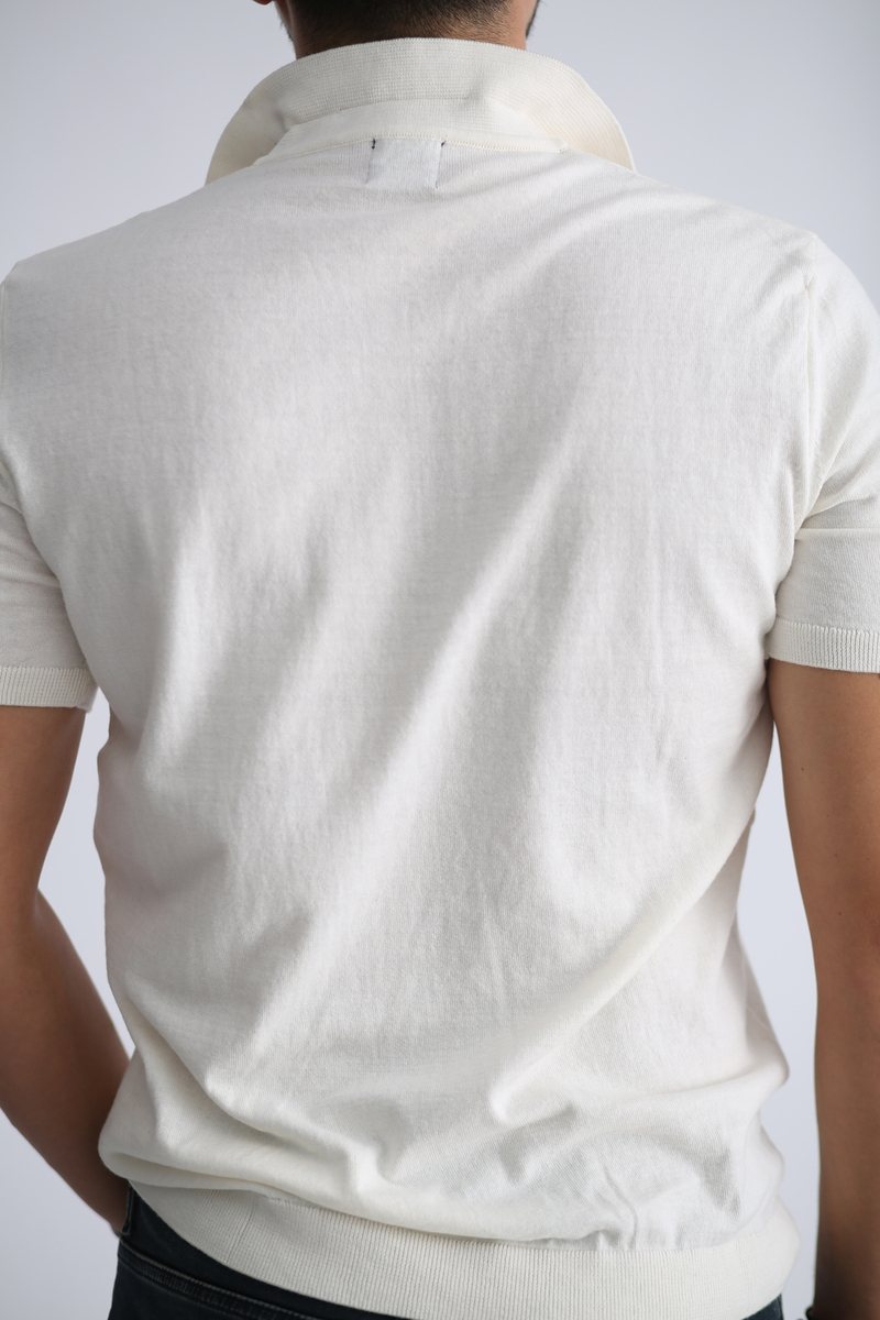 Ekru Önü Fermuarlı Tshirt 20102003