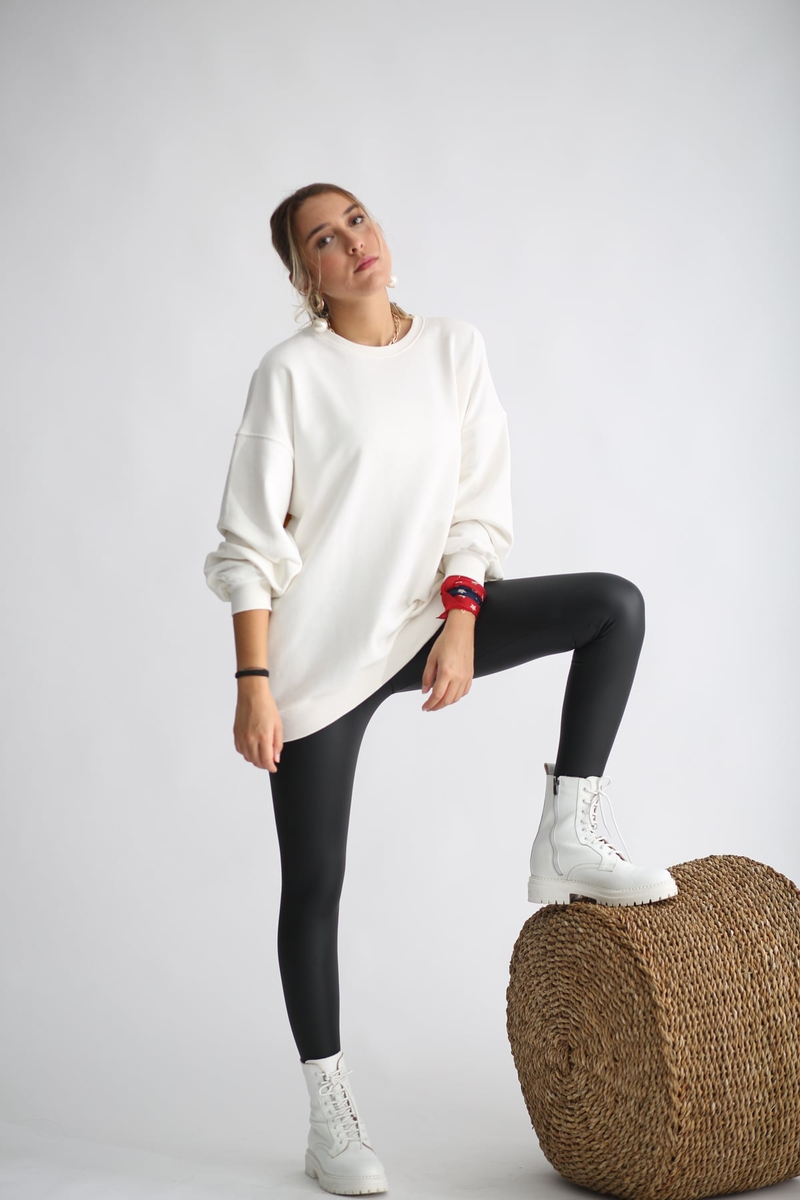 Ekru Original Baskılı Sweatshirt 4990
