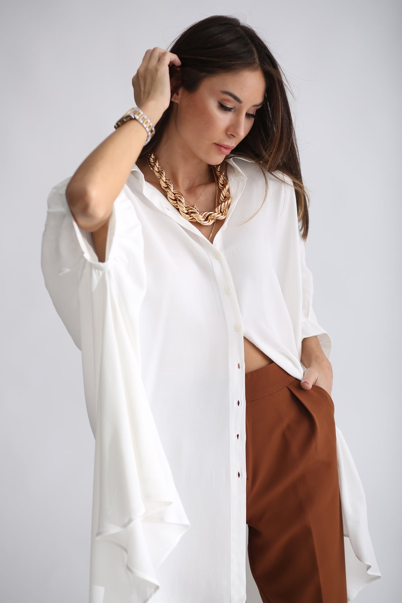 Ekru Oversize Elbise 2105