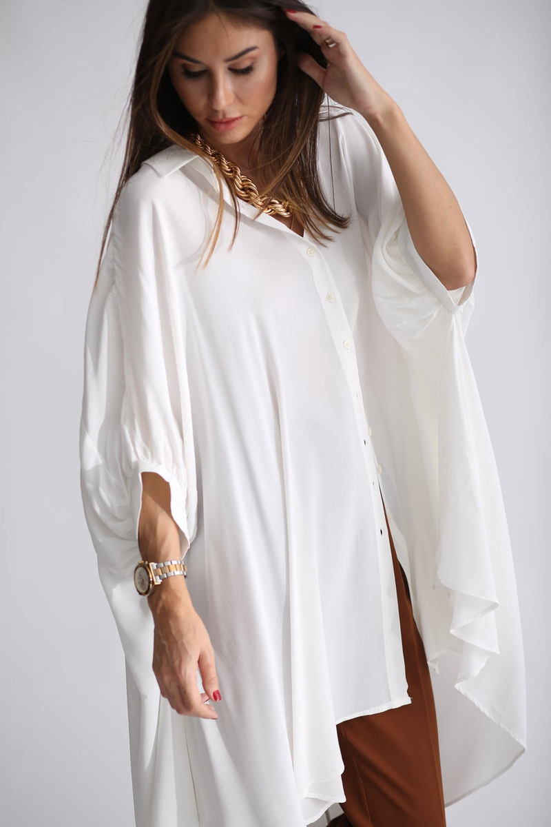 Ekru Oversize Elbise 2105
