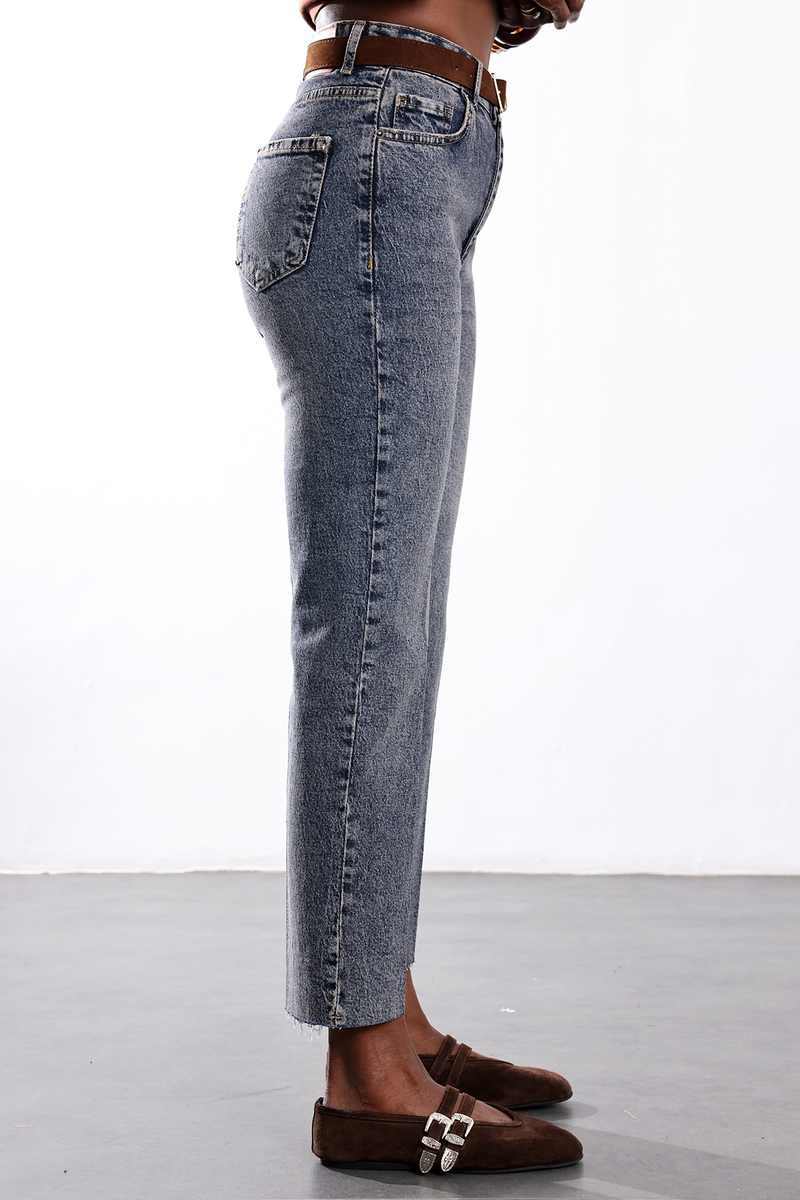 Eskitmeli Mavi Kemerli Boyfit Jean 2004