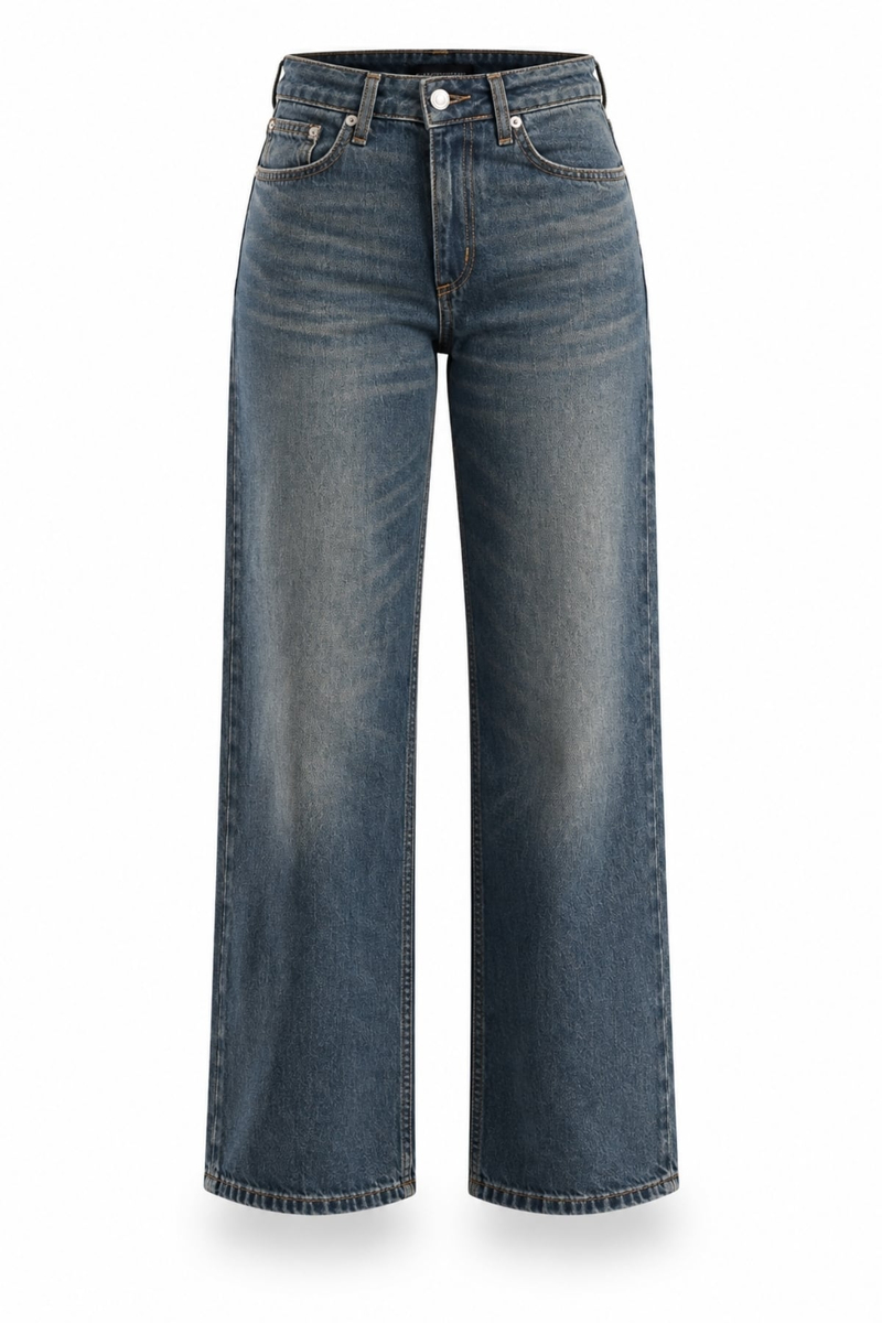 Eskitmeli Mavi Wide Leg Jean 