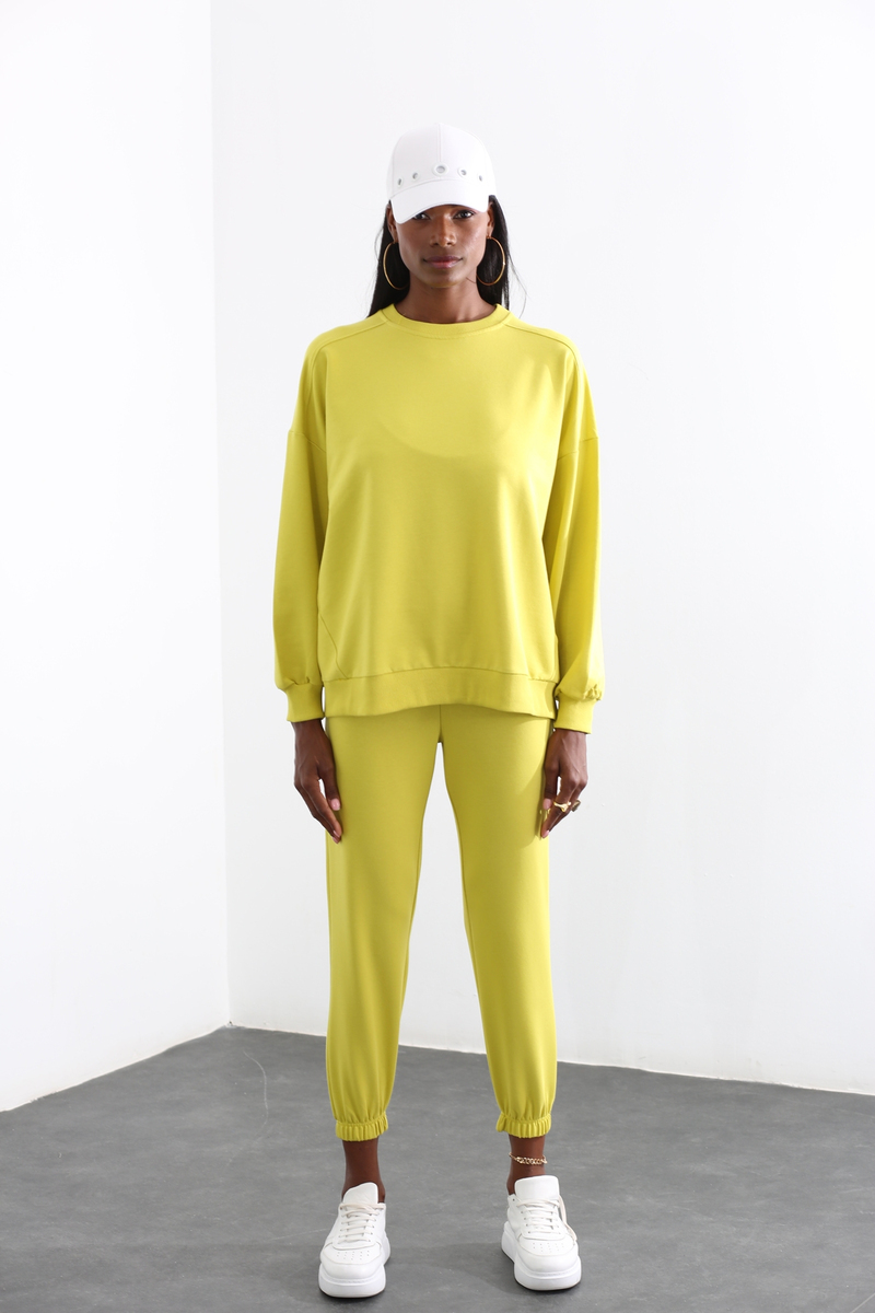Fıstık Yeşili Oversize Eşofman Takım 98243