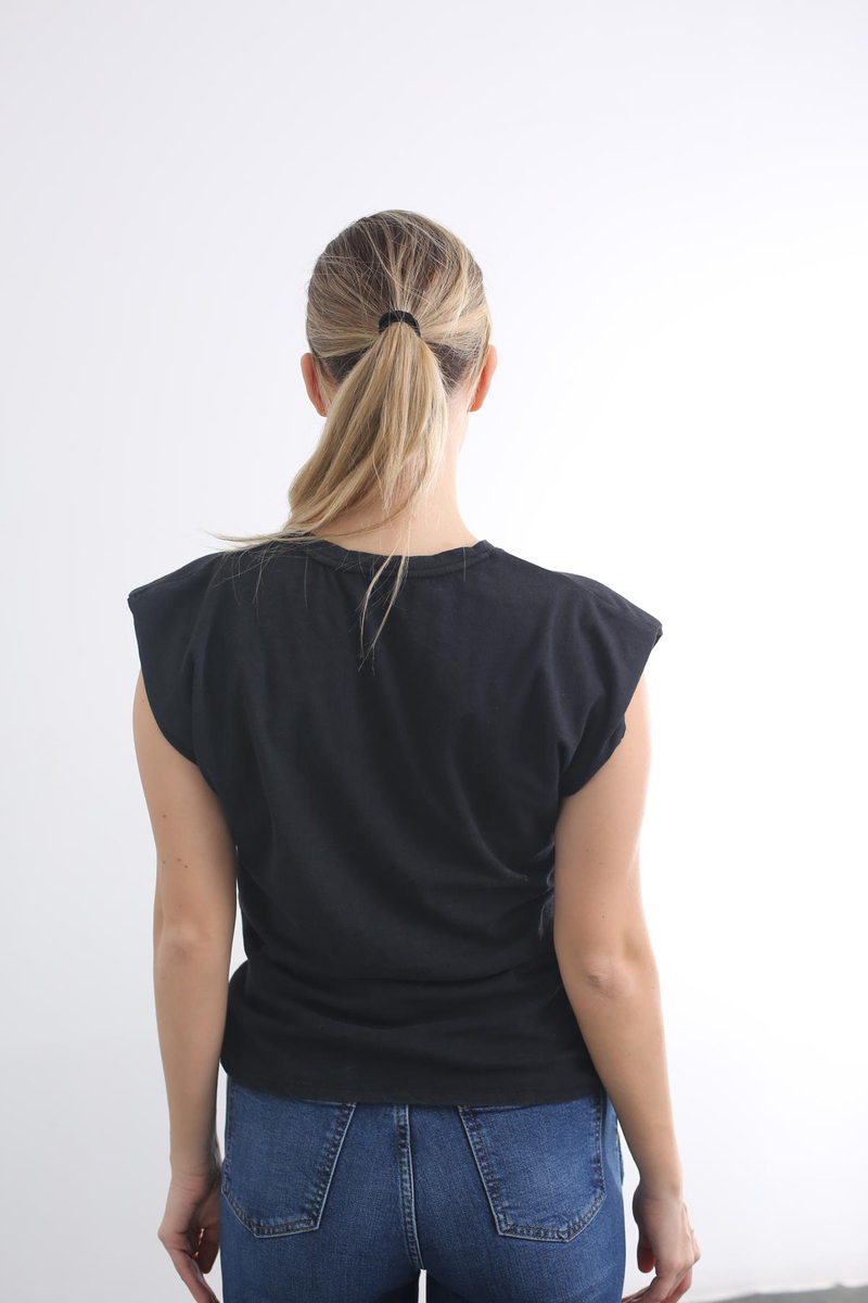 Füme Rock Baskılı Tshirt 