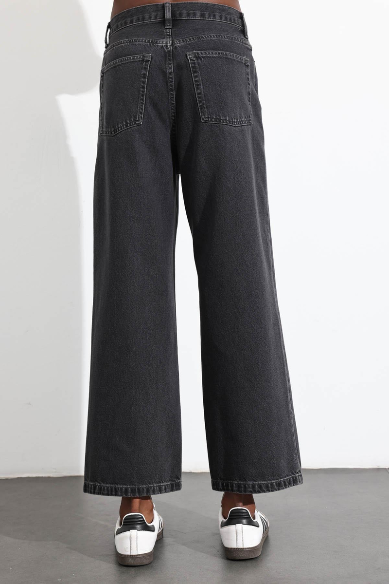 Füme Yüksek Bel Baggy Jean 