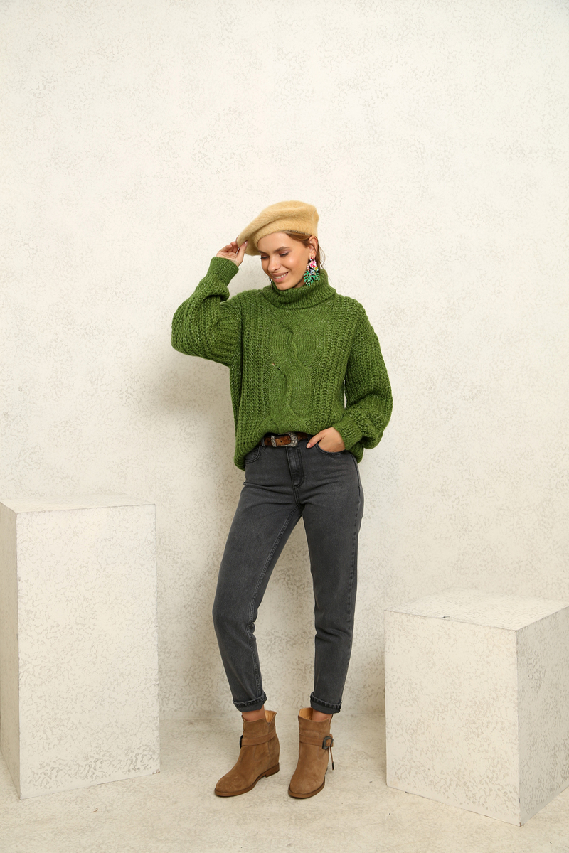 Füme Yüksek Bel Boyfriend Jean