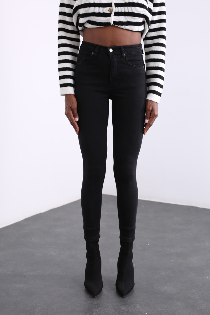Füme Yüksek Bel Likralı Skinnyy Jean 2158