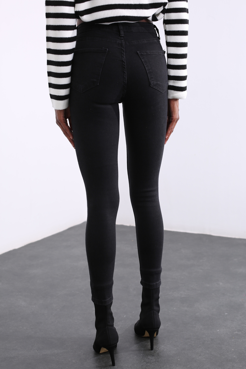 Füme Yüksek Bel Likralı Skinnyy Jean 2158
