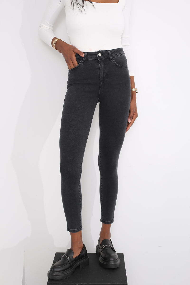 Füme Yüksek Bel Skinny Jean 22449