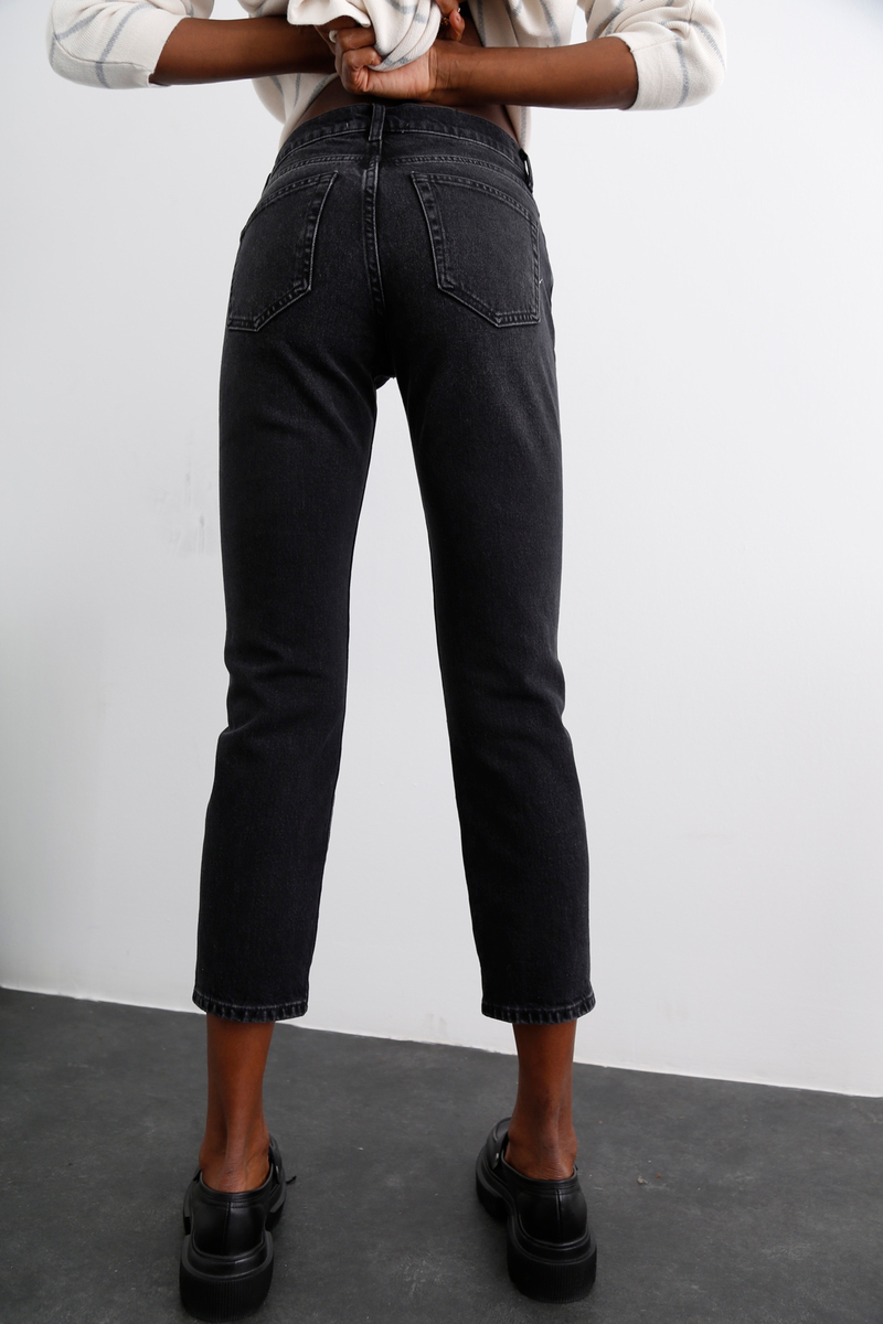 Füme Yüksek Bel Slim Fit Jean 