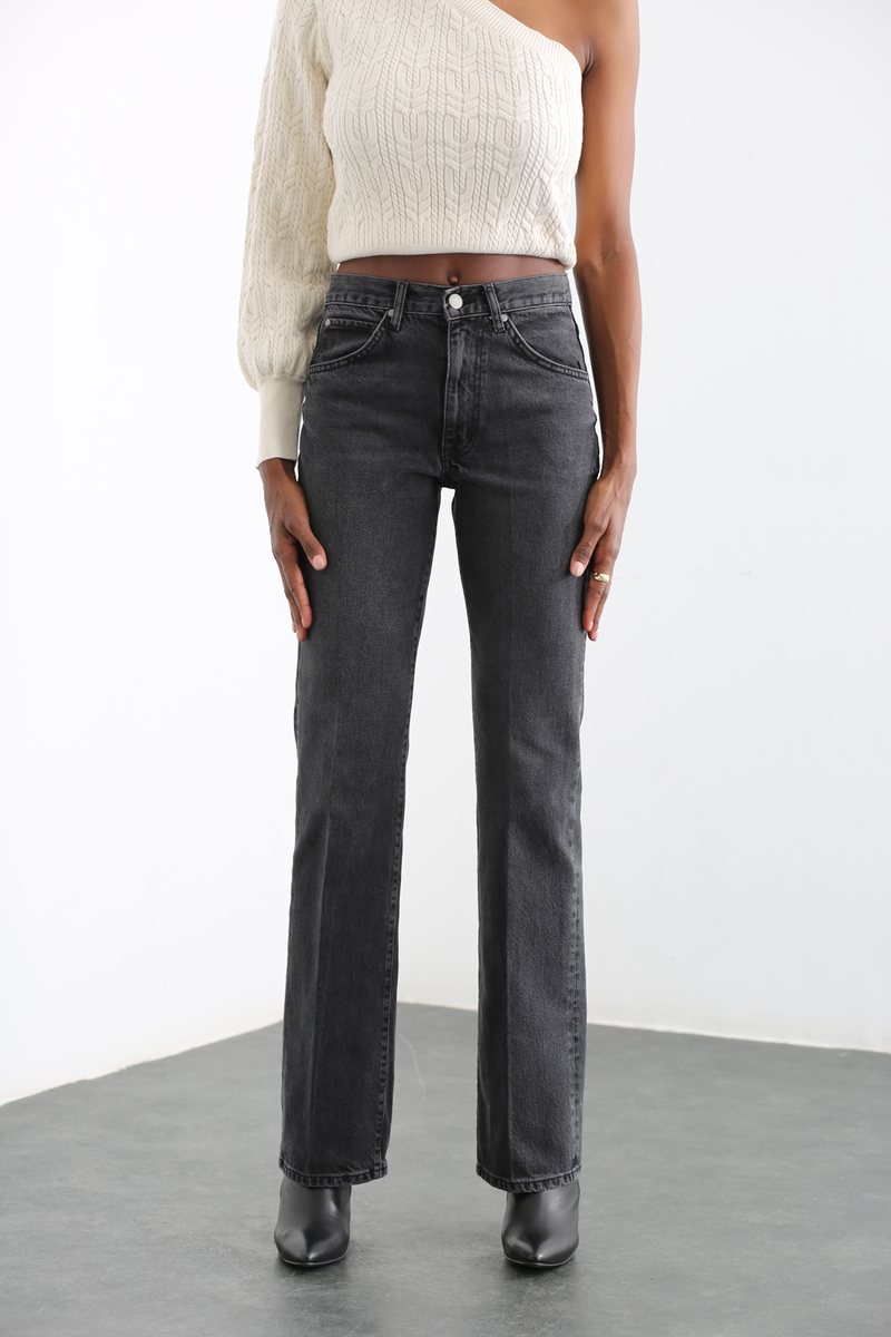 Füme Yüksek Bel Wide Leg Jean 